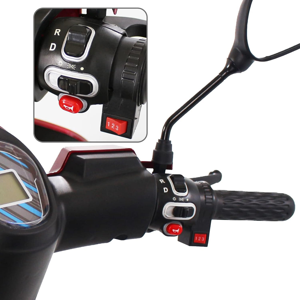Red Powered Mobility Scooter for Adults with Adjustable Seat B1401