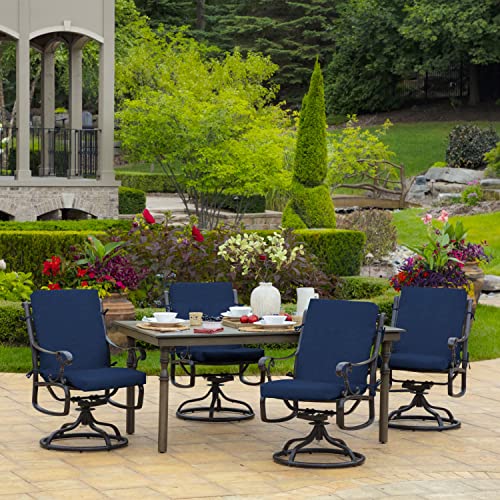 ARDEN Outdoor Dining Chair Cushion 20 x 20 in Weather-Proof Fade Resistant Sapphire Blue J523