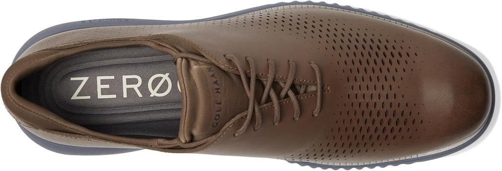 Cole Haan Men's 2.Zerogrand Laser Wing Tip Oxford Loafer, Morel/Folkstone Gray A564