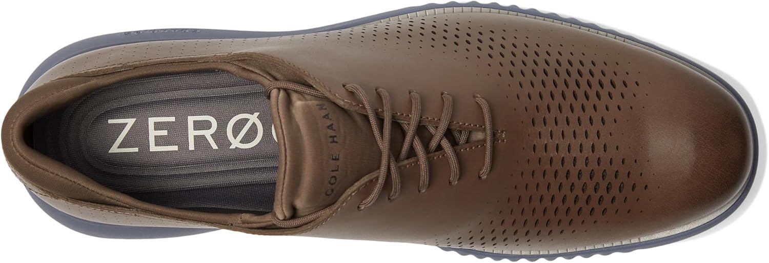 Cole Haan Men's 2.Zerogrand Laser Wing Tip Oxford Loafer, Morel/Folkstone Gray A564