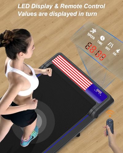 Walking Pad Under Desk Treadmill with Incline, Remote Control LED Display O82445