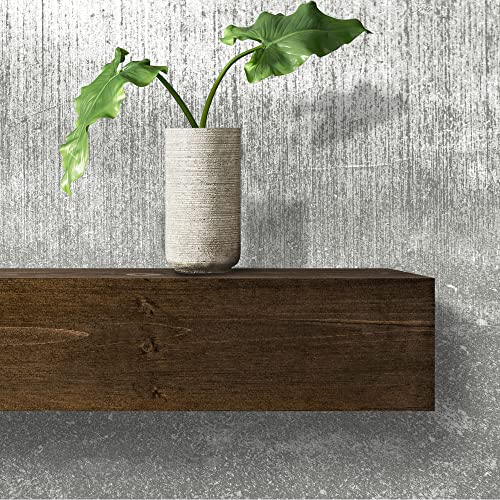 Modern Fireplace Mantel Floating Shelf Hand Crafted Brown 48Lx6Hx8D Z803083