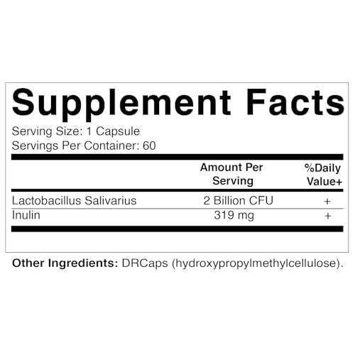 Vitamatic Lactobacillus Salivarius 2 Billion DR Capsules, 60 Count J972086