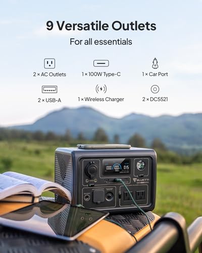 BLUETTI EB3A Solar Generator, 268Wh LiFePO4 Portable Power Station W33841