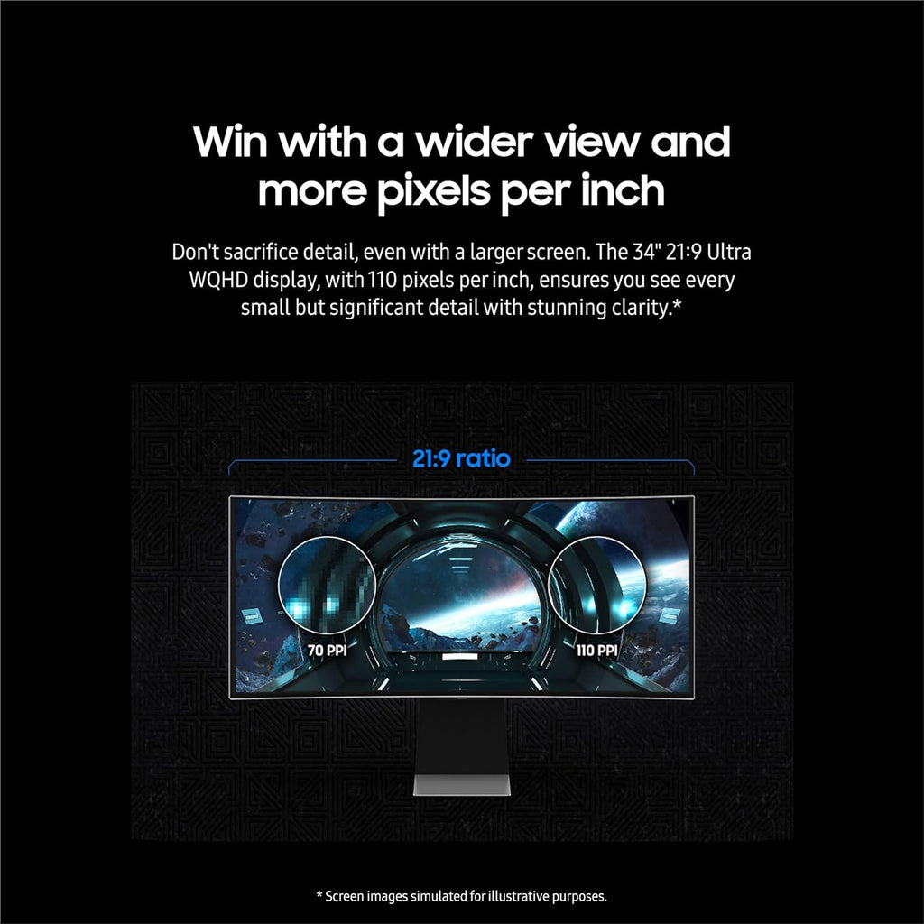 SAMSUNG 34" Odyssey G85SD QD-OLED Ultra WQHD Curved Gaming Monitor, 175Hz T1676
