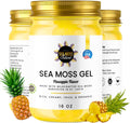 Pineapple Sea Moss Gel - Organic Wildcrafted Irish Seamoss Gel Nutritious Vegan Health Supplement - Rich in Vitamins Minerals & Protein - Made in USA (Pack of 1)