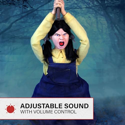 Haunted Hill Farm 5.9 ft Animatronic Lurching Woman by Tekky S393