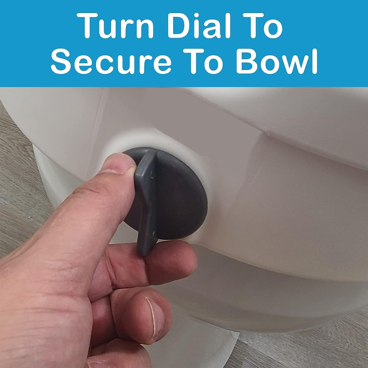 Carex E-Z Lock Raised Toilet Seat with Adjustable Handles V153
