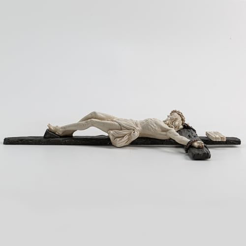DevotedWalls 14" Hand Painted Catholic Crucifix for Wall V21624