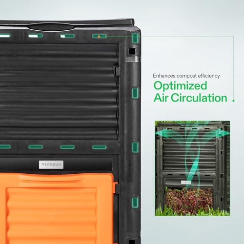 VIVOSUN Tumbling Composter 18.5 Gallon Outdoor Compost Bin S300