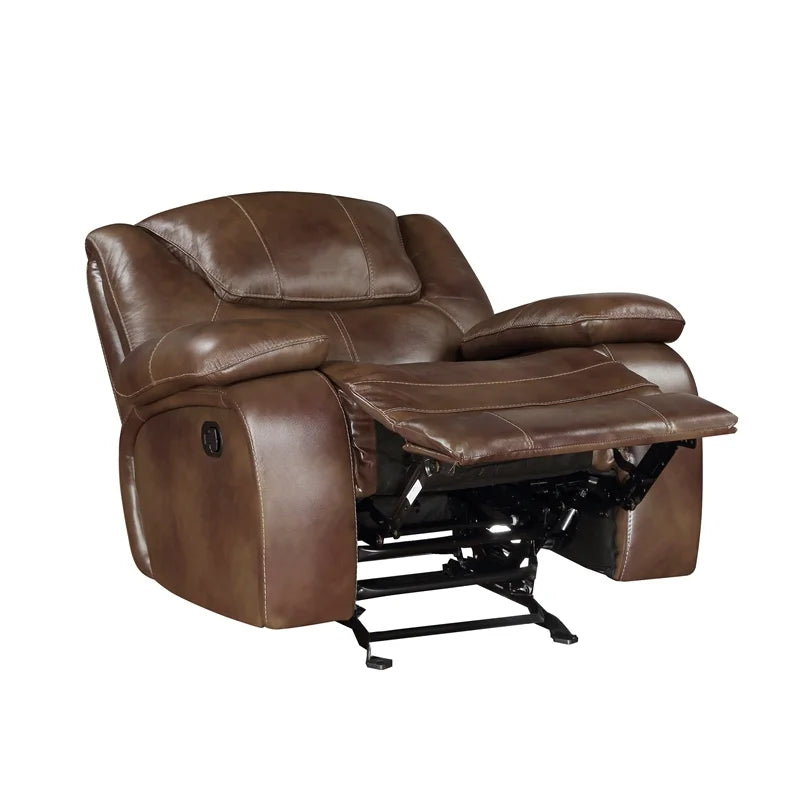 Lexicon Ellicott Leather Match Glider Reclining Chair Brown T969740