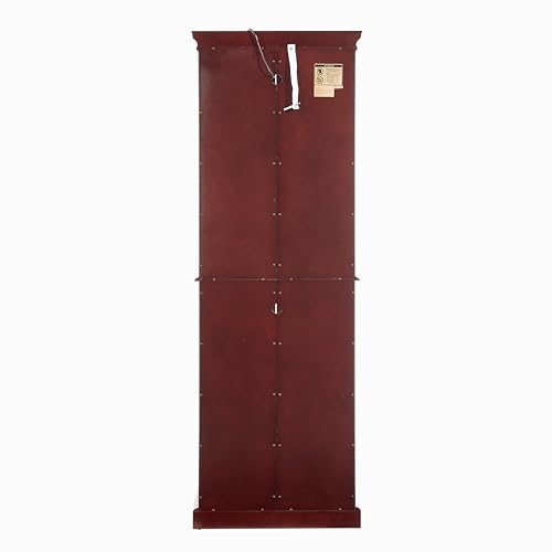Knocbel Classic 70" Tall 6-Shelf Curio Cabinet with Glass Doors, Oak D6814