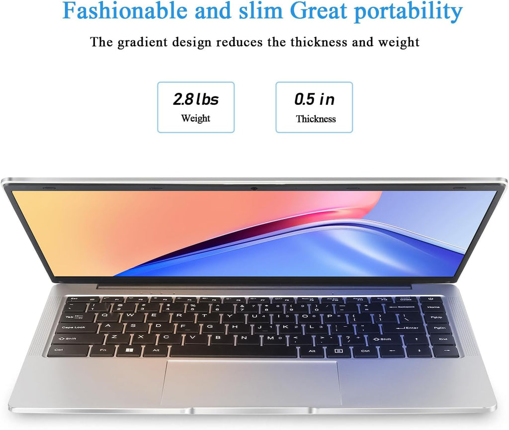 14.1" FHD Windows 11 Pro Laptop, Intel Celeron, 8GB RAM 512GB SSD U52429