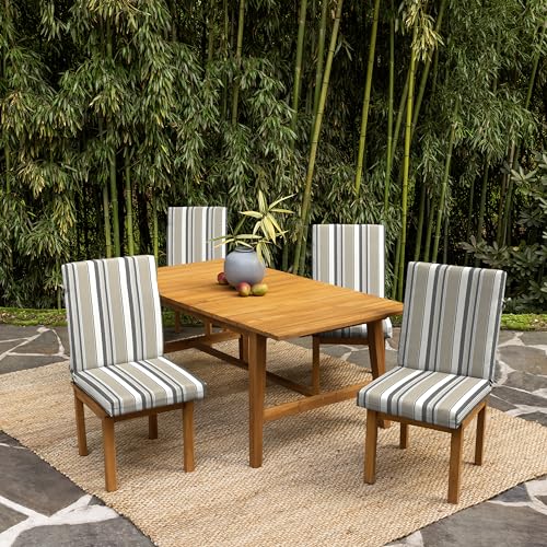 ARDEN Outdoor Dining Chair Cushion 20 x 20 in Weather-Proof Fade Resistant Sapphire Blue J523