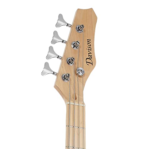 Electric Bass Guitar 4 String Black Full Size Right Handed Beginner Kit with Gig Bag M6996