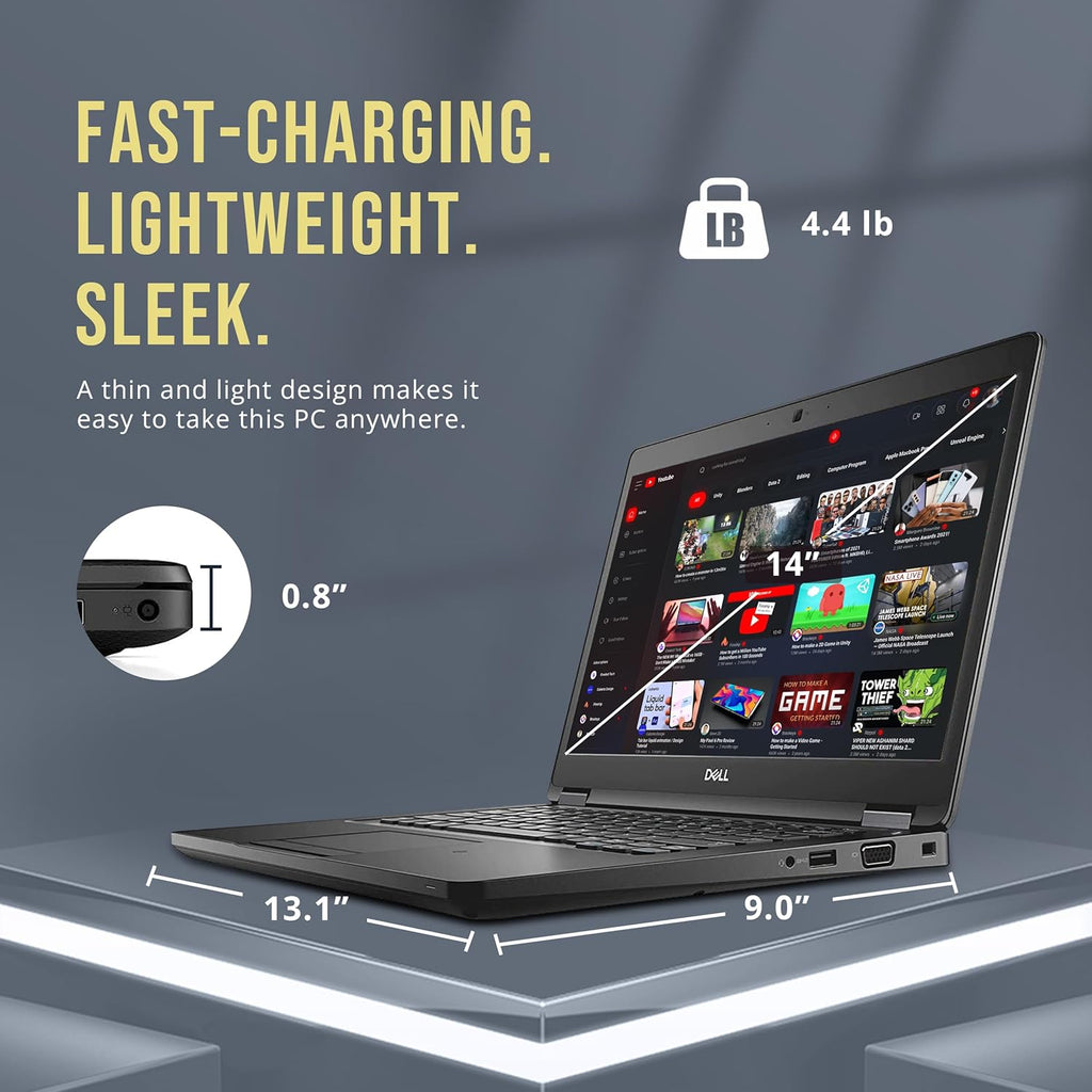 DELL Latitude 5490 14" FHD Business Laptop, i5-8350U, 16GB RAM, 512GB SSD, Windows 11 Pro G224843