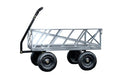 Yard Commander 400LB Heavy Duty Tow Behind ATV Trailer Steel Dump Cart 10-Cubic Feet Garden Utility Trailer V77511