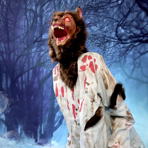 Haunted Hill Farm 5.9 ft Animatronic Lurching Woman by Tekky S393