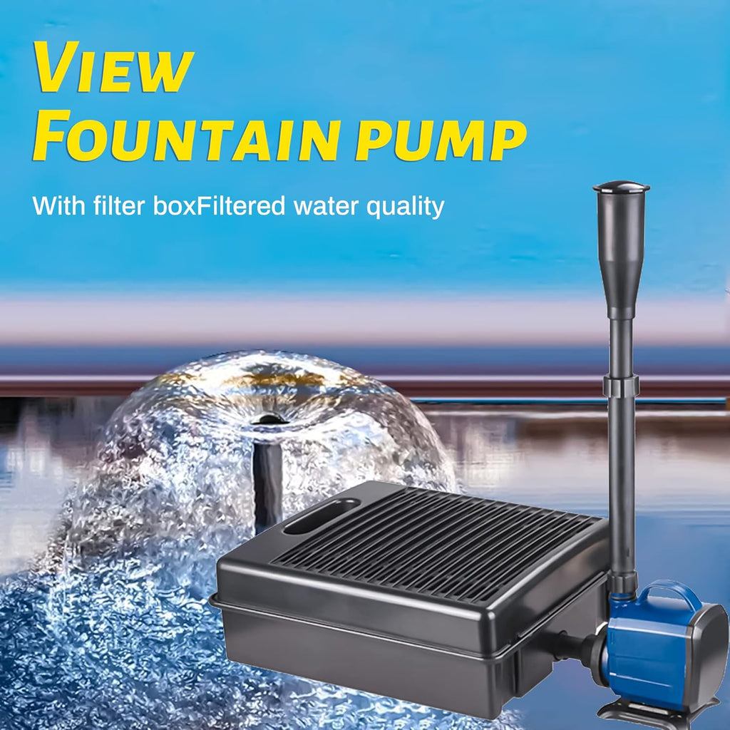 Submersible Pond Filter Pump Fountain Kit 792GPH I508