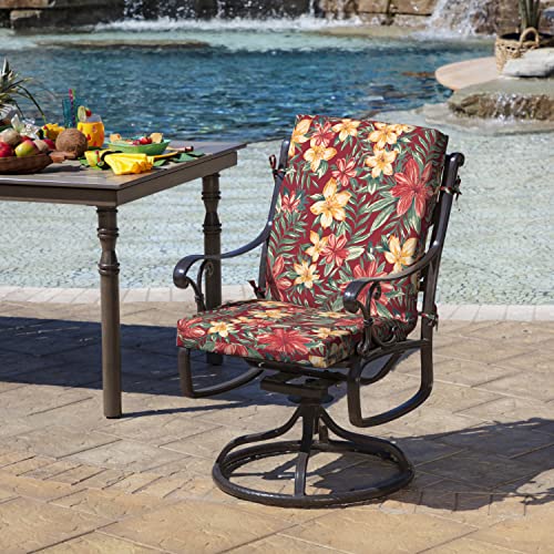 ARDEN Outdoor Dining Chair Cushion 20 x 20 in Weather-Proof Fade Resistant Sapphire Blue J523