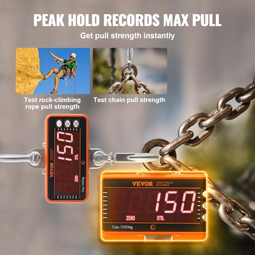 VEVOR Crane Scale 2200 lbs/1000 kg Digital Hanging Scale with Remote Control Q521961
