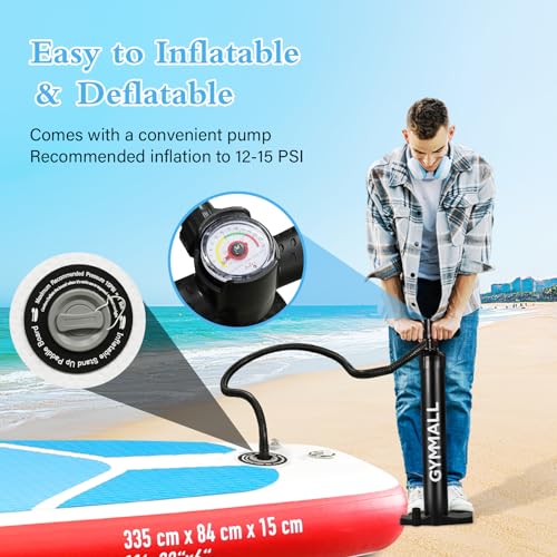 Inflatable Stand Up Paddle Board for Adults & Youth with Non-Slip Deck and Storage Bag M9527