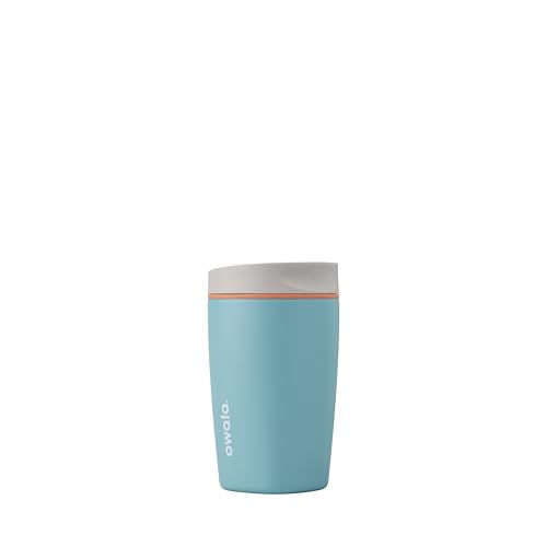 Owala SmoothSip Slider Insulated Stainless Steel Coffee Tumbler 12 oz, Purple/Pink U37182