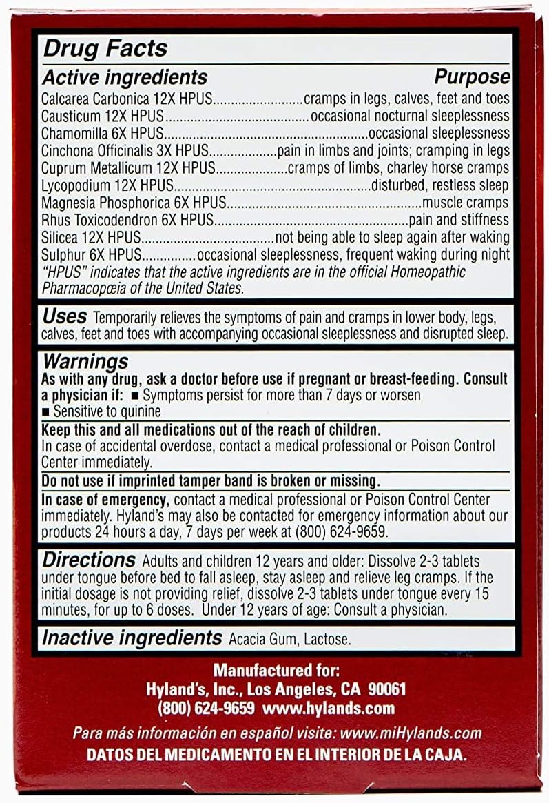 Hyland's Leg Cramps PM Tablets 50 Count (Pack of 2) N729090