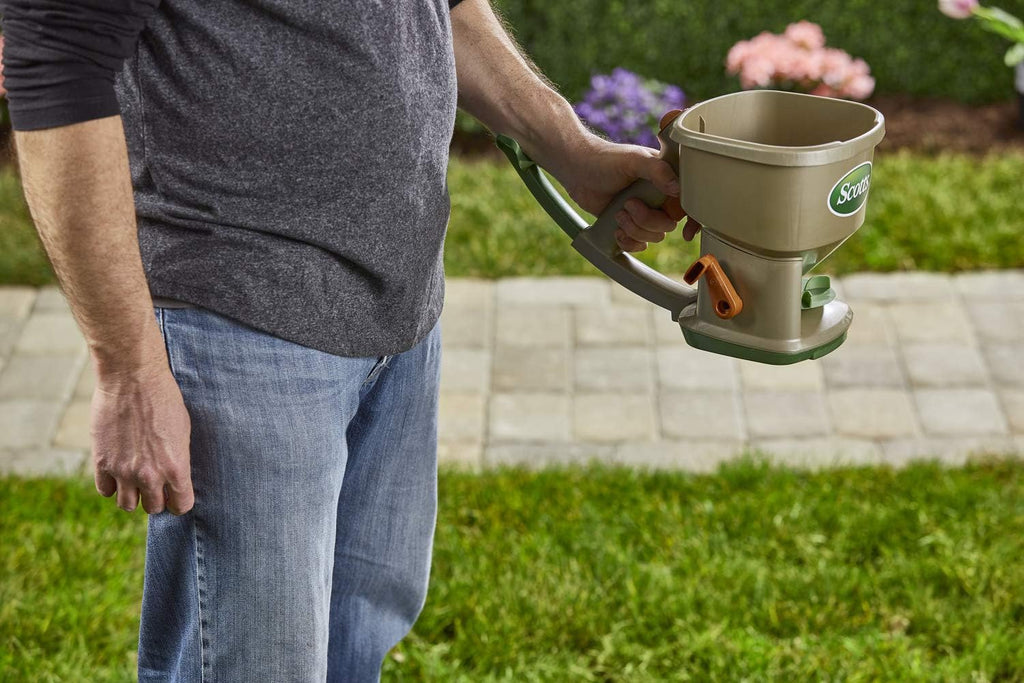 Scotts Whirl Hand-Powered Spreader for Seed, Fertilizer, Salt, Ice Melt M416097