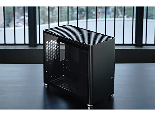 JONSBO D30 White Mini Micro ATX Tower Computer Case, Aluminum/Steel/Tempered Glass T59426