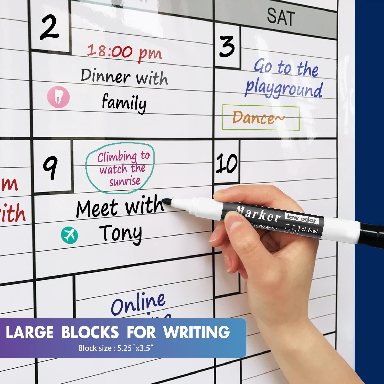 Dry Erase Two Month Laminated Wall Calendar 38" x 50" D611350