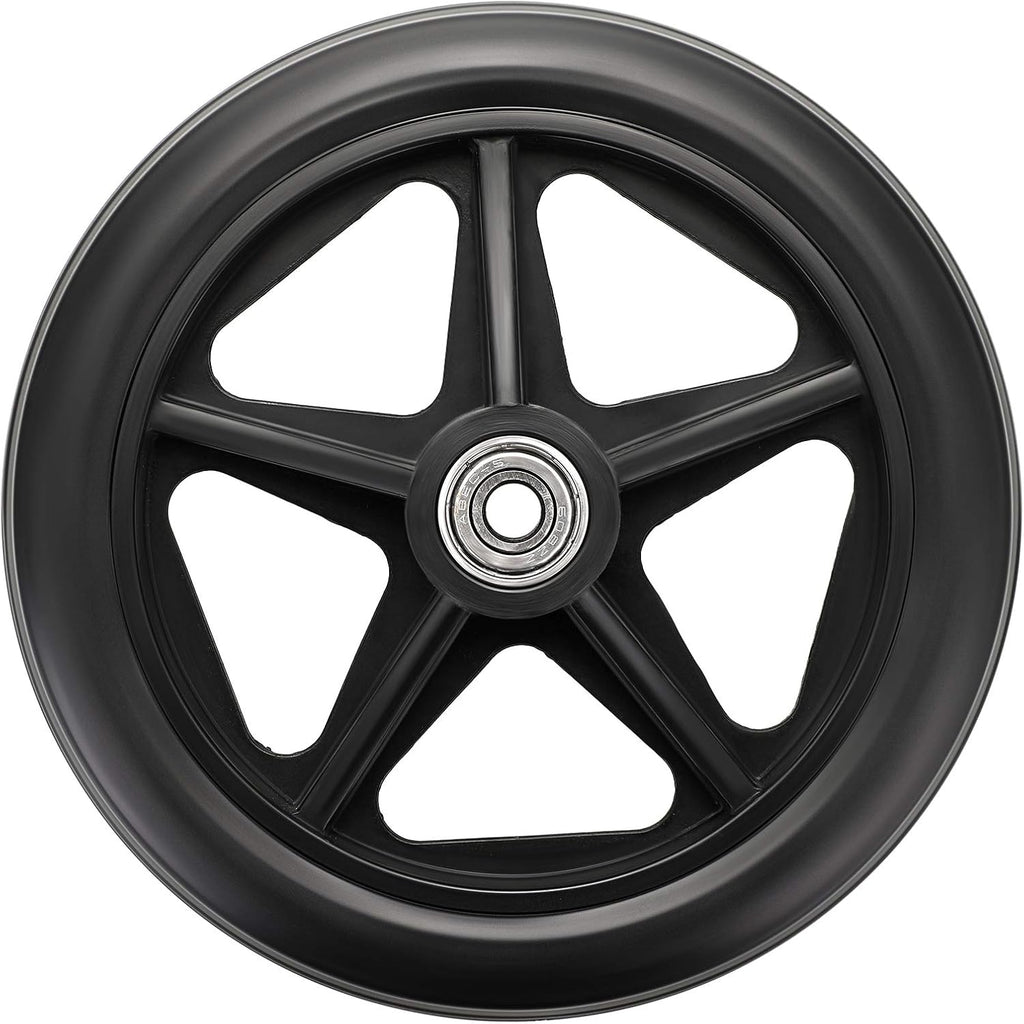 OwnMy 6 Inch Rubber Wheelchair Front Wheels Replacement Casters, Black G989