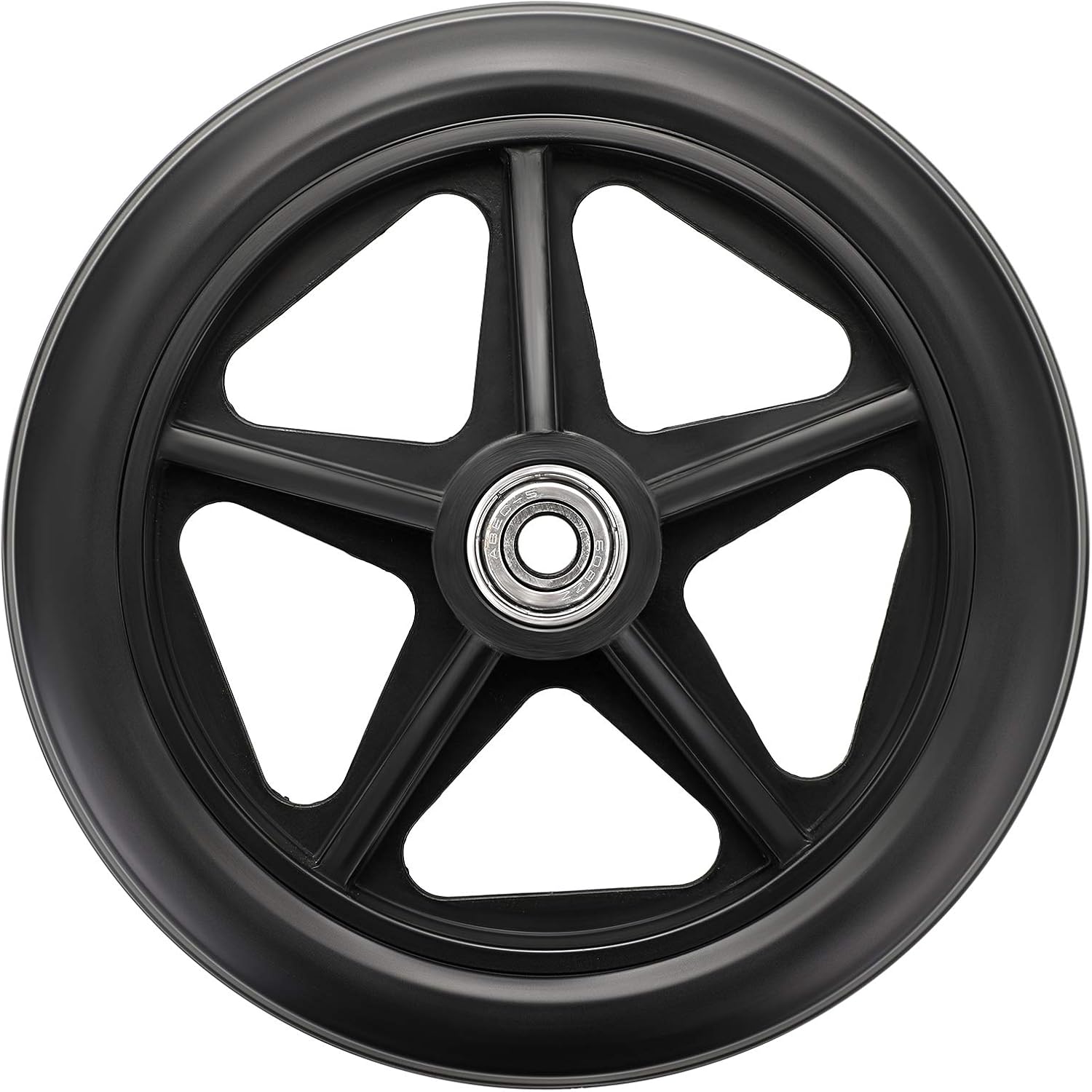 OwnMy 6 Inch Rubber Wheelchair Front Wheels Replacement Casters, Black G989