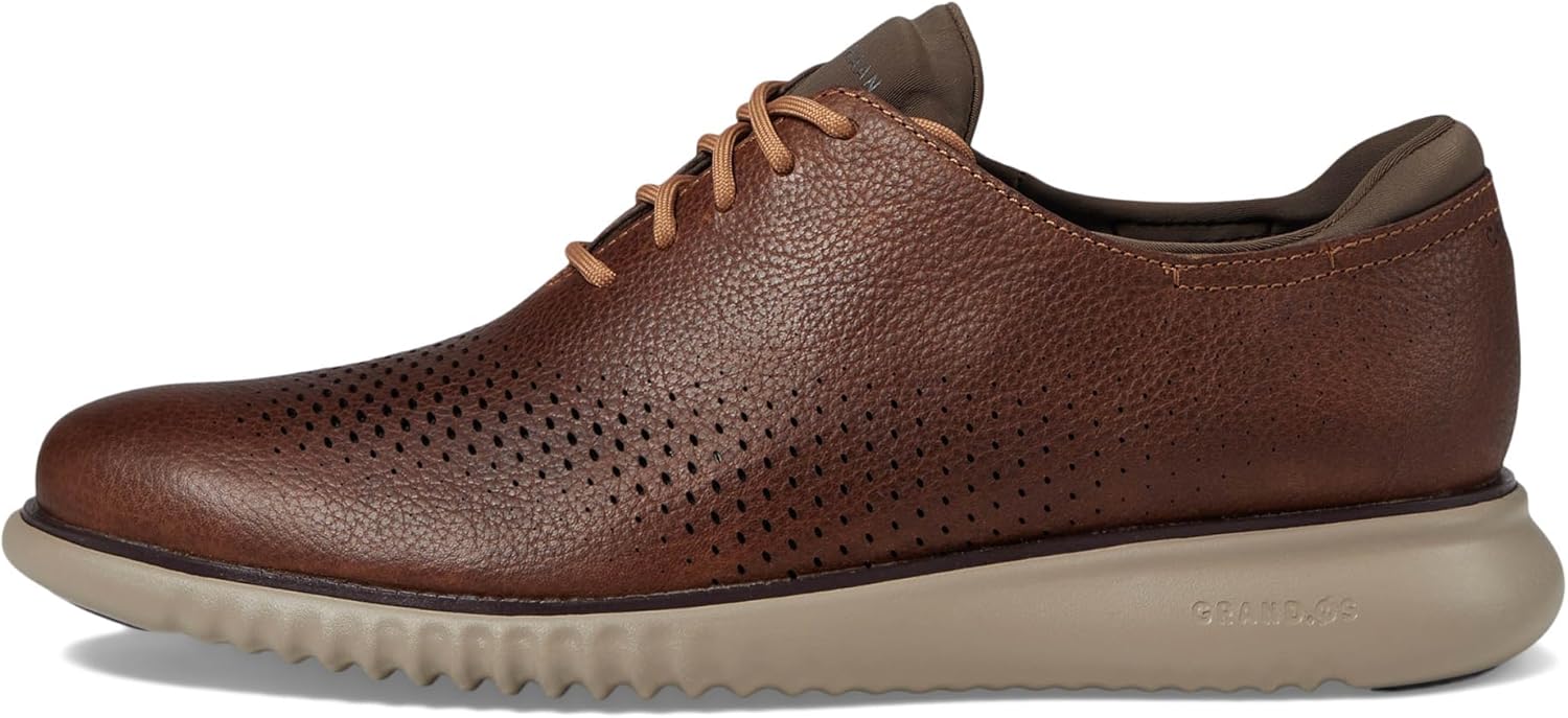 Cole Haan Men's 2.Zerogrand Laser Wing Tip Oxford Lined, Pecan/Truffle, 11 V226898