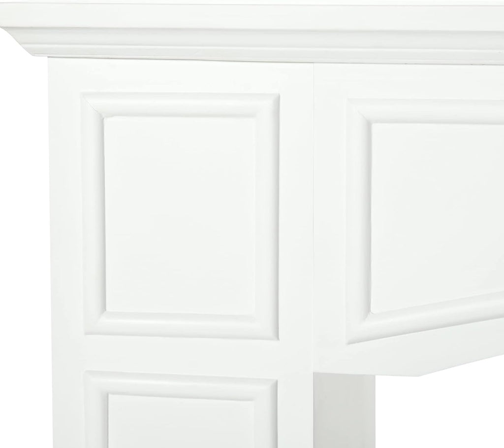 HOMCOM Modern Fireplace Mantel Surround, White, 29" H972824