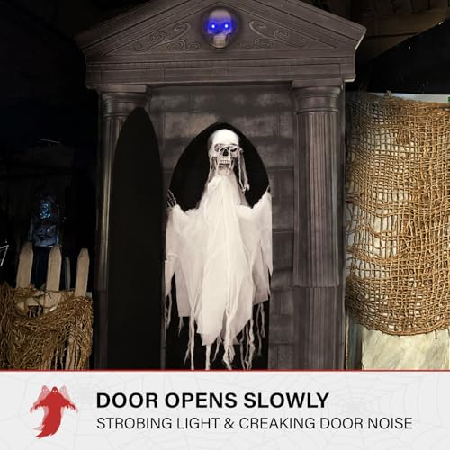 Haunted Hill Farm Soul Sucker Demon Reaper with Child by Tekky, Motion-Activated Halloween Animatronic Q202293