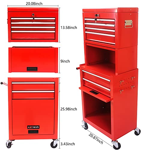 5-Drawer Rolling Tool Cart with Wheels, Black V51953