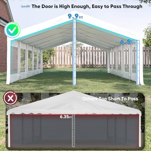 Quictent 20x20 Party Tent Heavy Duty Outdoor Canopy with Storage Bags M75972