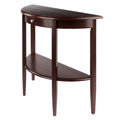 Winsome Wood Concord Half Moon Console Table, Drawer & Shelf, Walnut Finish