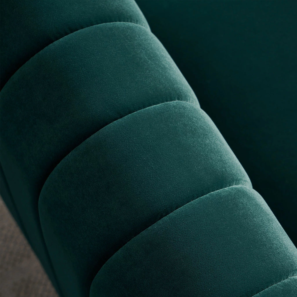 Tufted Velvet Sofa Couch for Living Room, 84 Inches, Green Y148