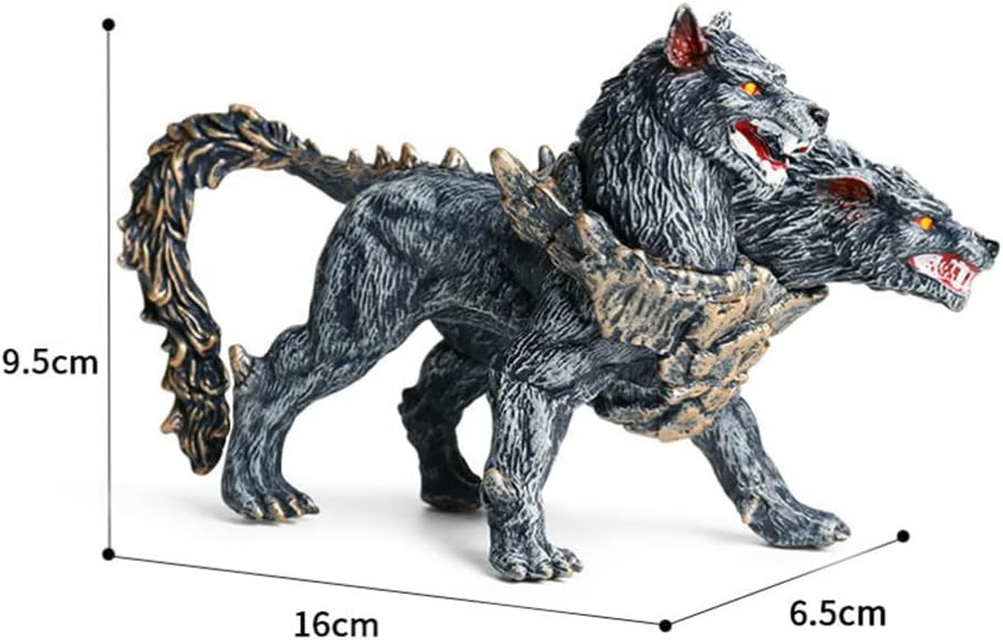 Greek Guardian Hydra Cerberus Statue Hound Figurine Sculpture Y2356