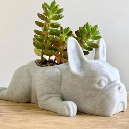 French Bulldog Succulent Planter Resin Dog Flower Pot D166054