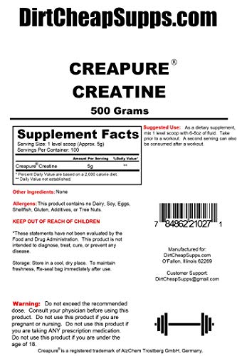 German Creatine Powder 100g, 99.9% Pure Monohydrate X370