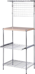 Honey-Can-Do Microwave Shelving Unit with Shelves SHF-09256 Chrome