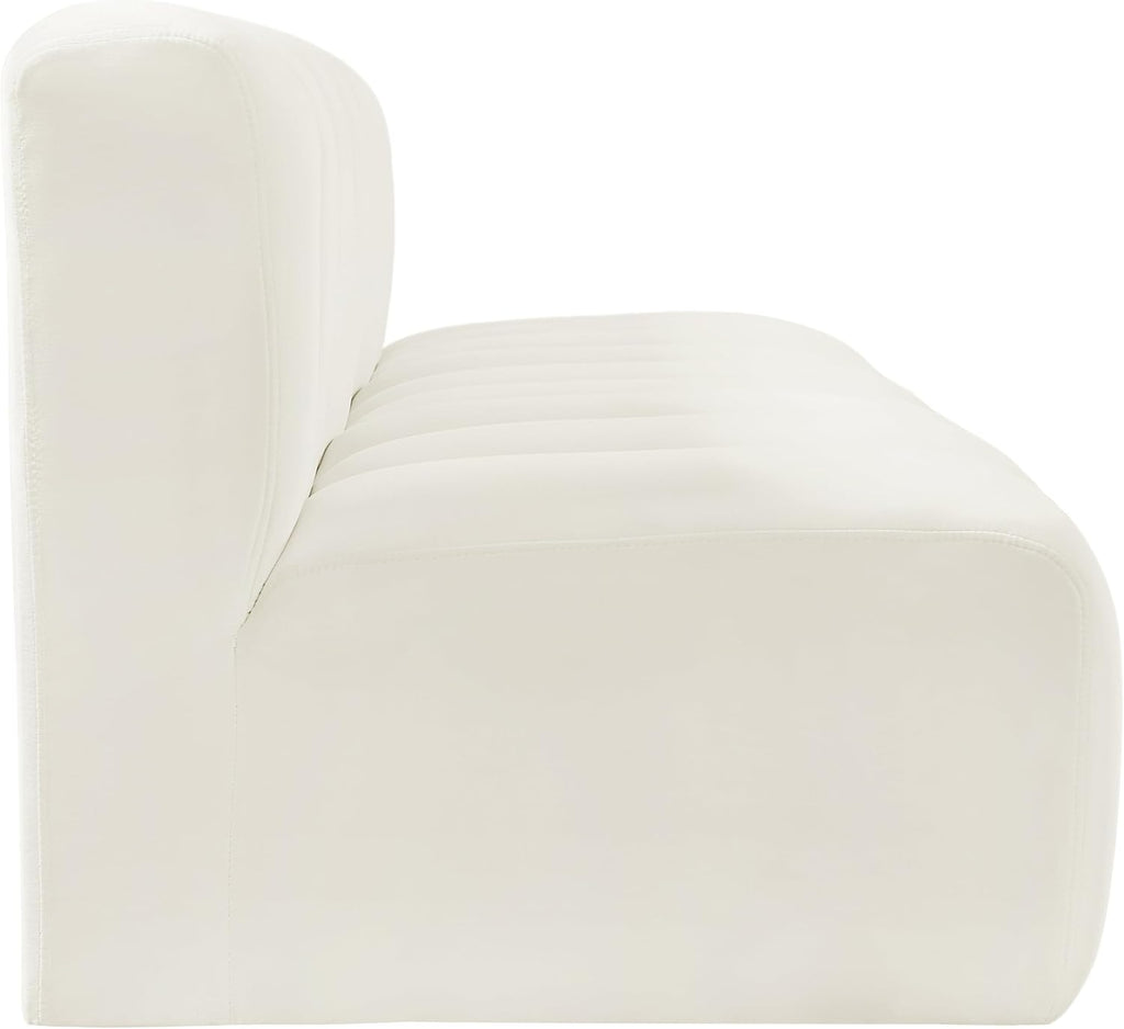 Meridian Furniture Arc Modern Velvet Modular Sofa, Cream R2997