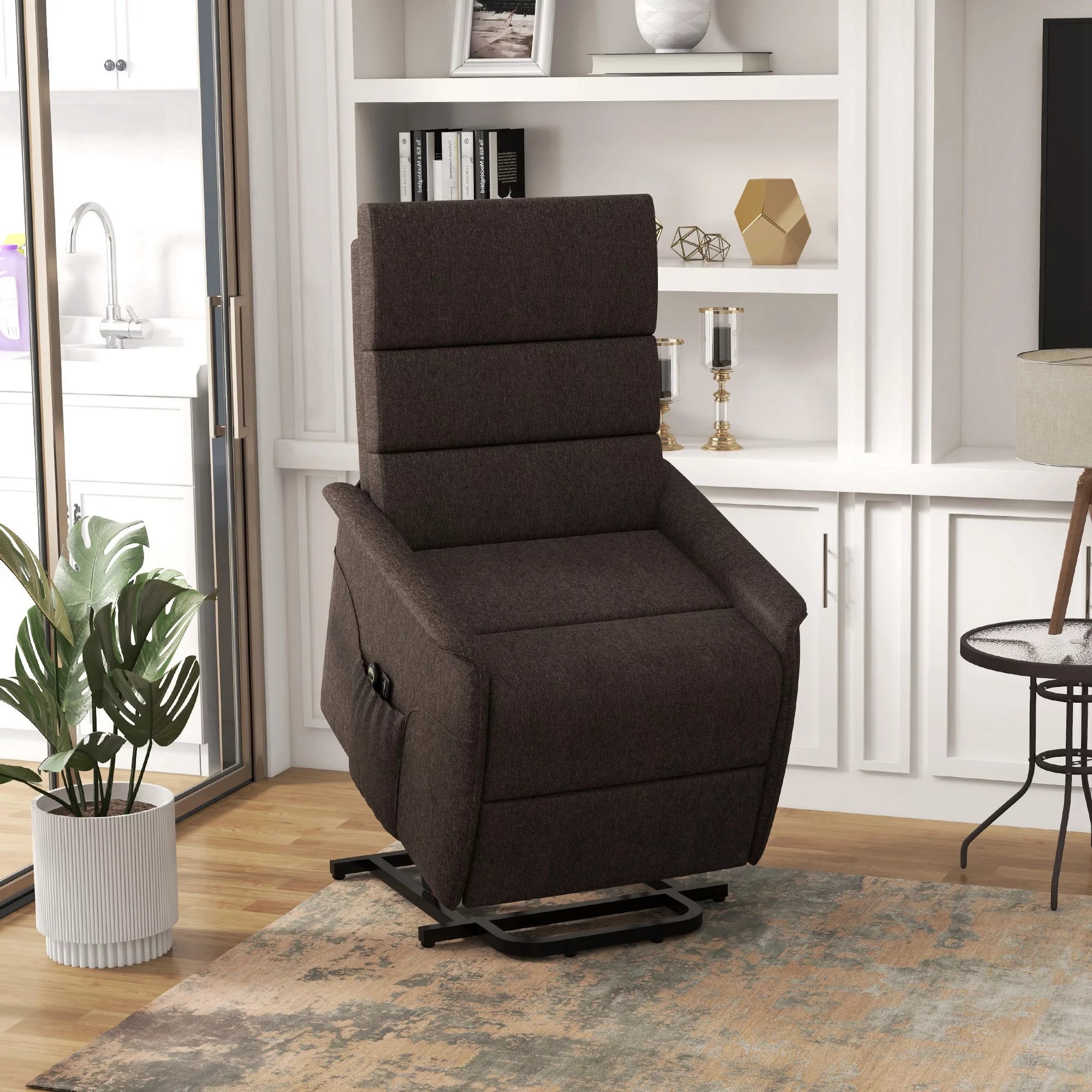 HOMCOM Power Lift Recliner Chair with Vibration Massage, Brown B317