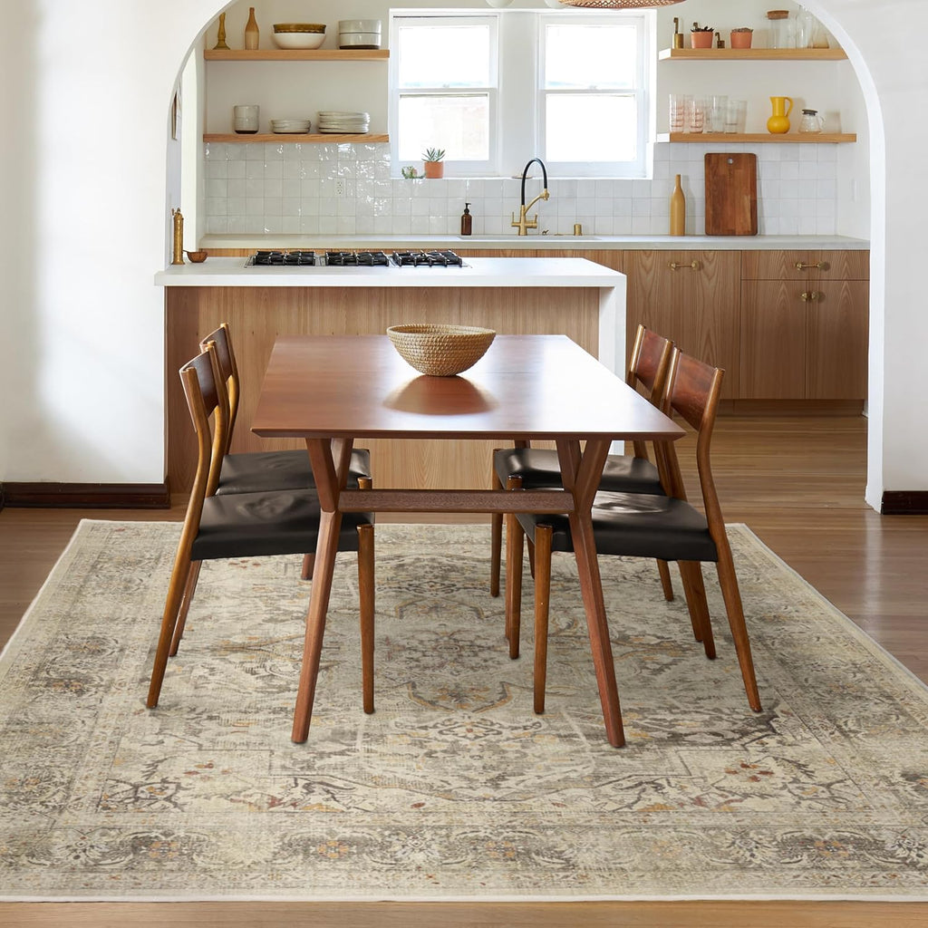 RUGGABLE Sarrah Vintage Area Rug - Machine Washable, Stain & Water Resistant - Hazel 5'x7' H273058