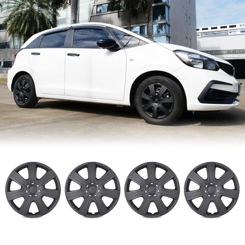 Hubcaps Wheel Covers 15 Inch Silver & Mould Texture Color, Universal ABS Wheel Rim Covers Clip On Auto Tire Sturdy Guards OEM Style Replacement, Set of 4 Fits for Most Steel Wheels