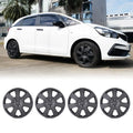 Hubcaps Wheel Covers 15 Inch Silver & Mould Texture Color, Universal ABS Wheel Rim Covers Clip On Auto Tire Sturdy Guards OEM Style Replacement, Set of 4 Fits for Most Steel Wheels