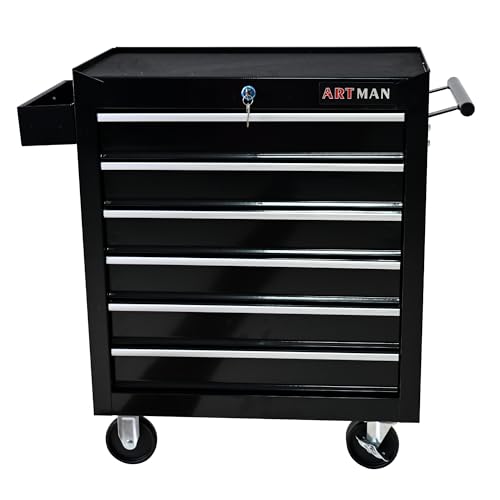 5-Drawer Rolling Tool Cart with Wheels, Black V51953